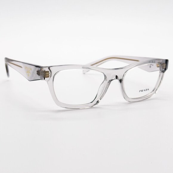 NEW PRADA PRB01V 12R1O1 EYEGLASSES WOMEN TRANSPARENT GRAY EYEWEAR VPR B01 12R1O1 - Picture 4 of 9